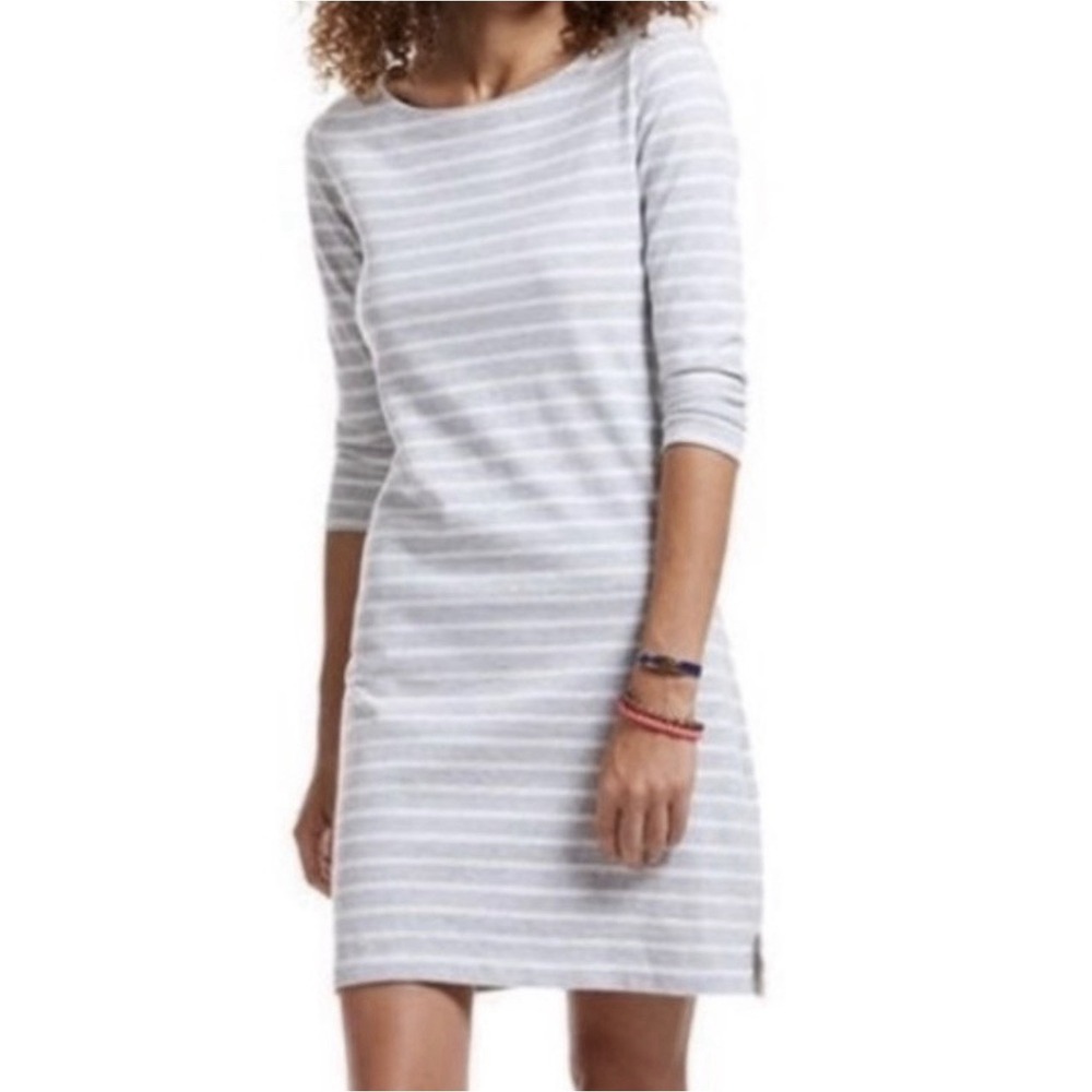 Vineyard Vines Striped Cotton Knit Drews LARGE 3/4 Sleeve Preppy Nautical NWT
